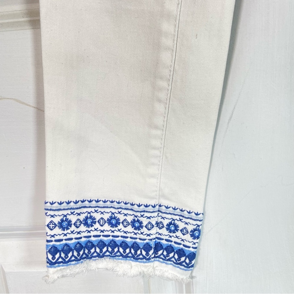 Earl Embroidered Hem Skinny Ankle Jeans - Picture 7 of 13